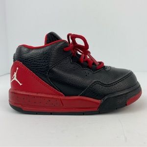 Nike Jordan Flight Origin 2 size 7C Toddler Black Red Leather Sneaker 705162-016